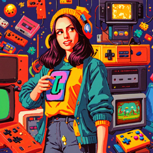 generative retro game theme ai filter
