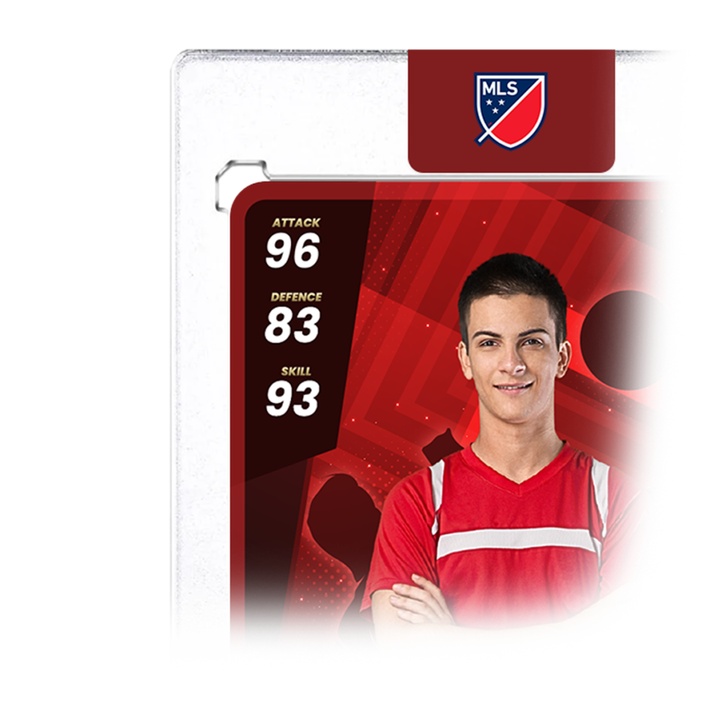 The top left corner of a sports card showing the player attributes
