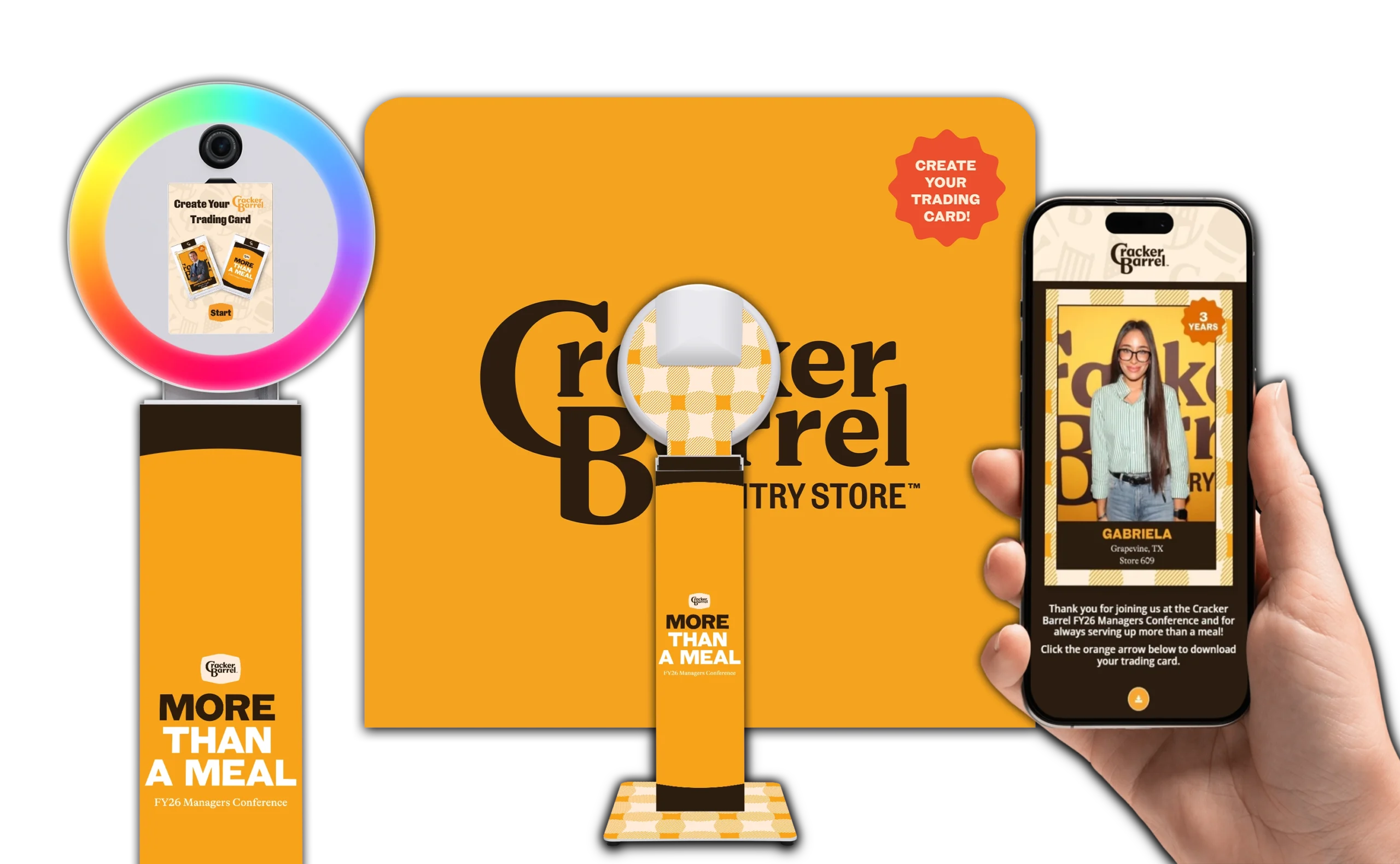Photo booth after custom branded wrap is applied